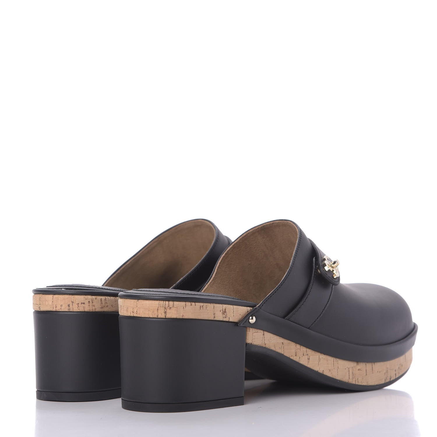 Chanel Calfskin CC Turn Lock Clogs 42 Black 4 of 8