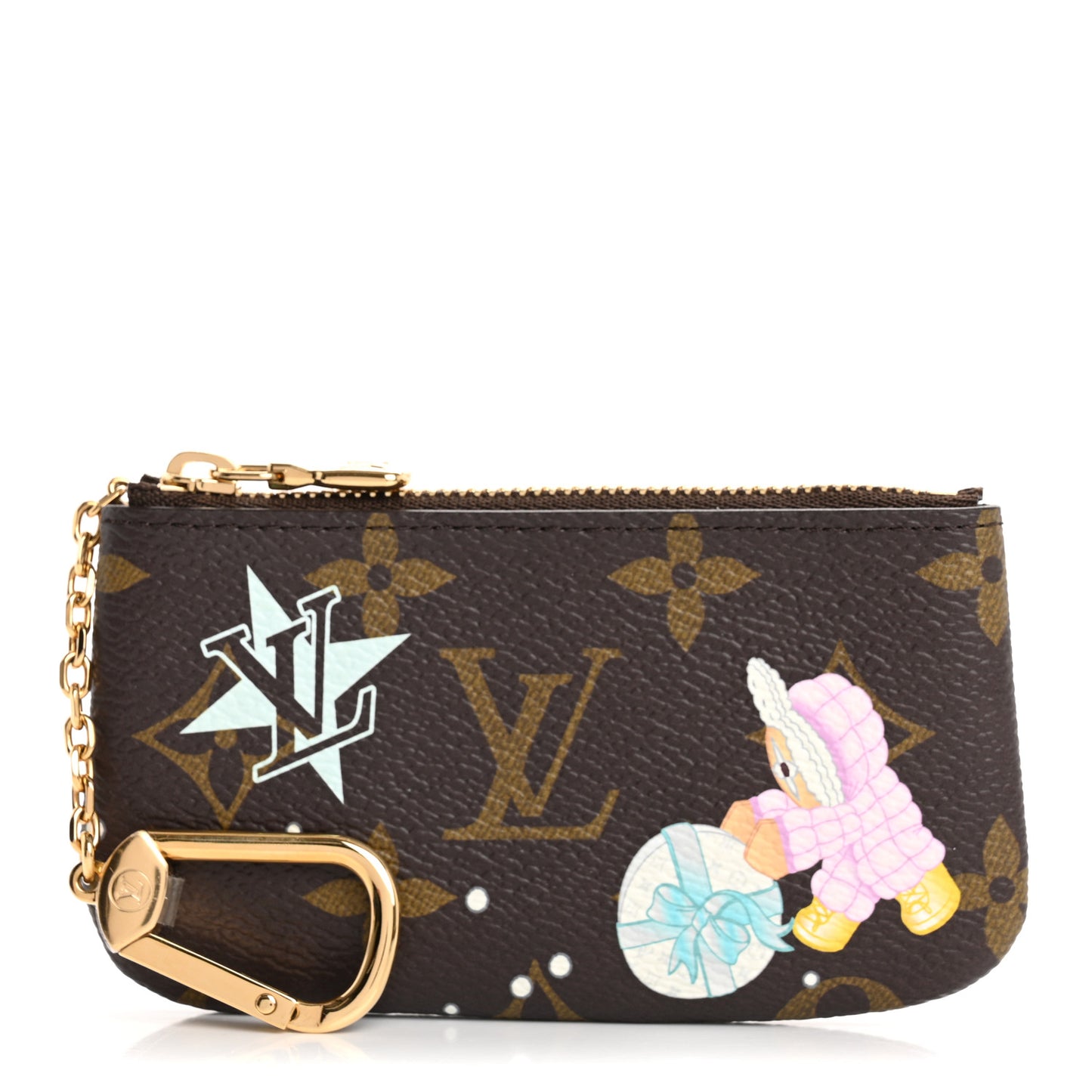 Monogram 2025 Christmas Animation Key Pouch Azur Frost