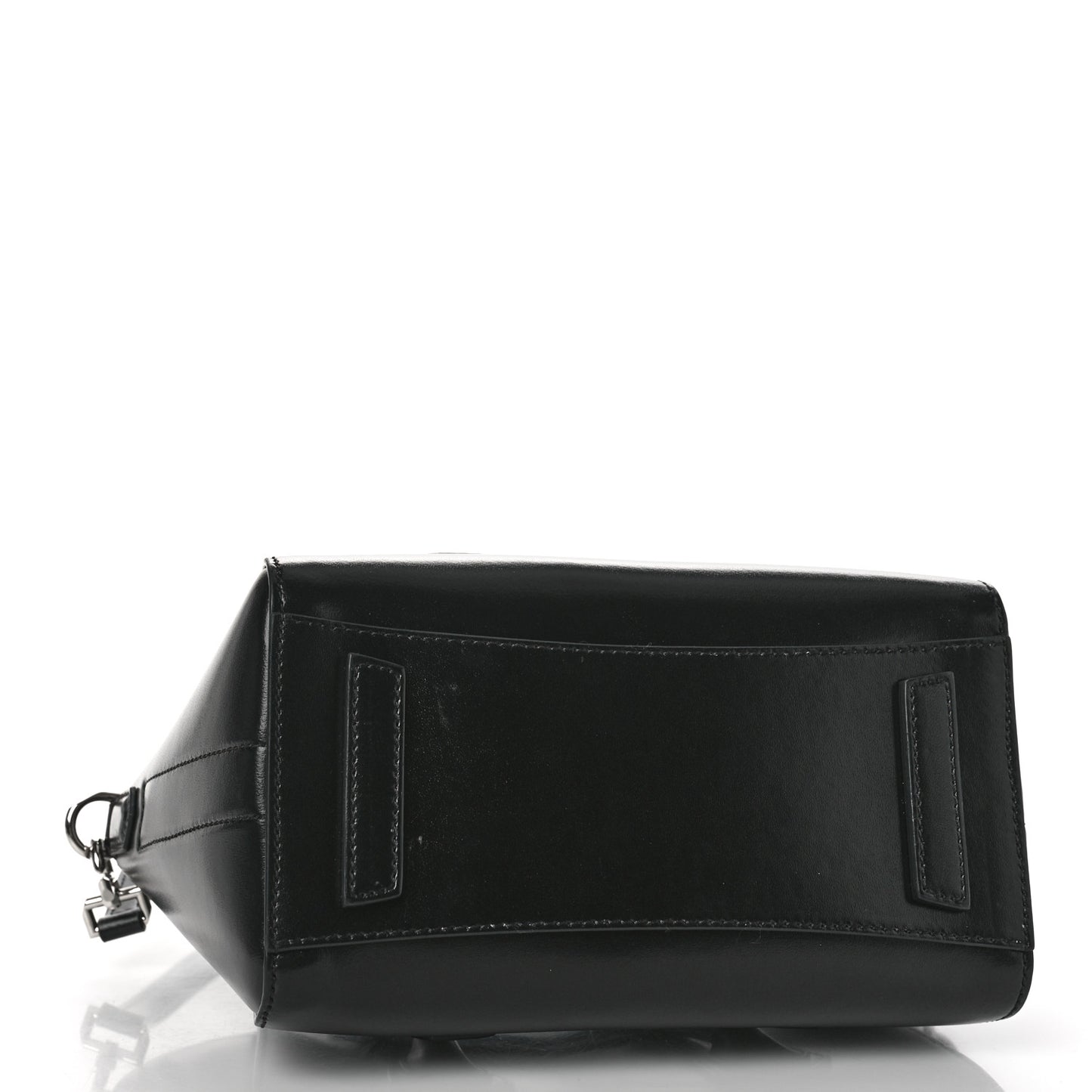 Box Calfskin Mini Lock Antigona Shoulder Bag Black