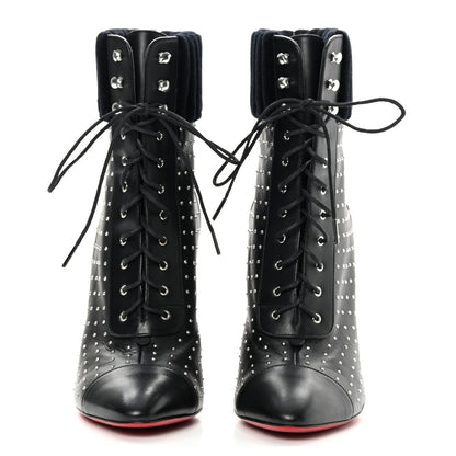 Christian Louboutin Calfskin Studded Dakita 100 Booties 39 Black 2 of 11