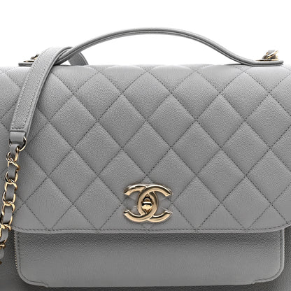 Chanel Caviar Quilted Large Business Affinity Flap Grey 14 of 21