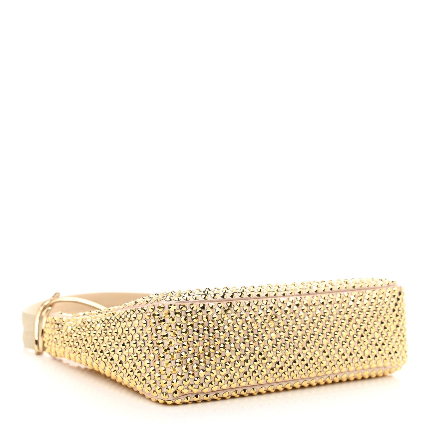 Satin Crystal Mini Re-Edition 2000 Bag Platino