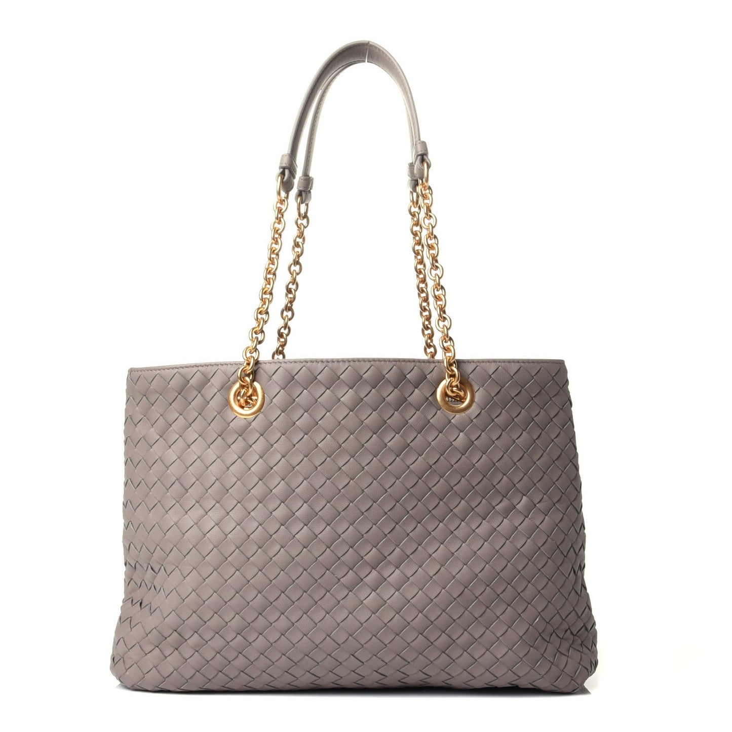 Nappa Intrecciato Top Handle Tote Limestone