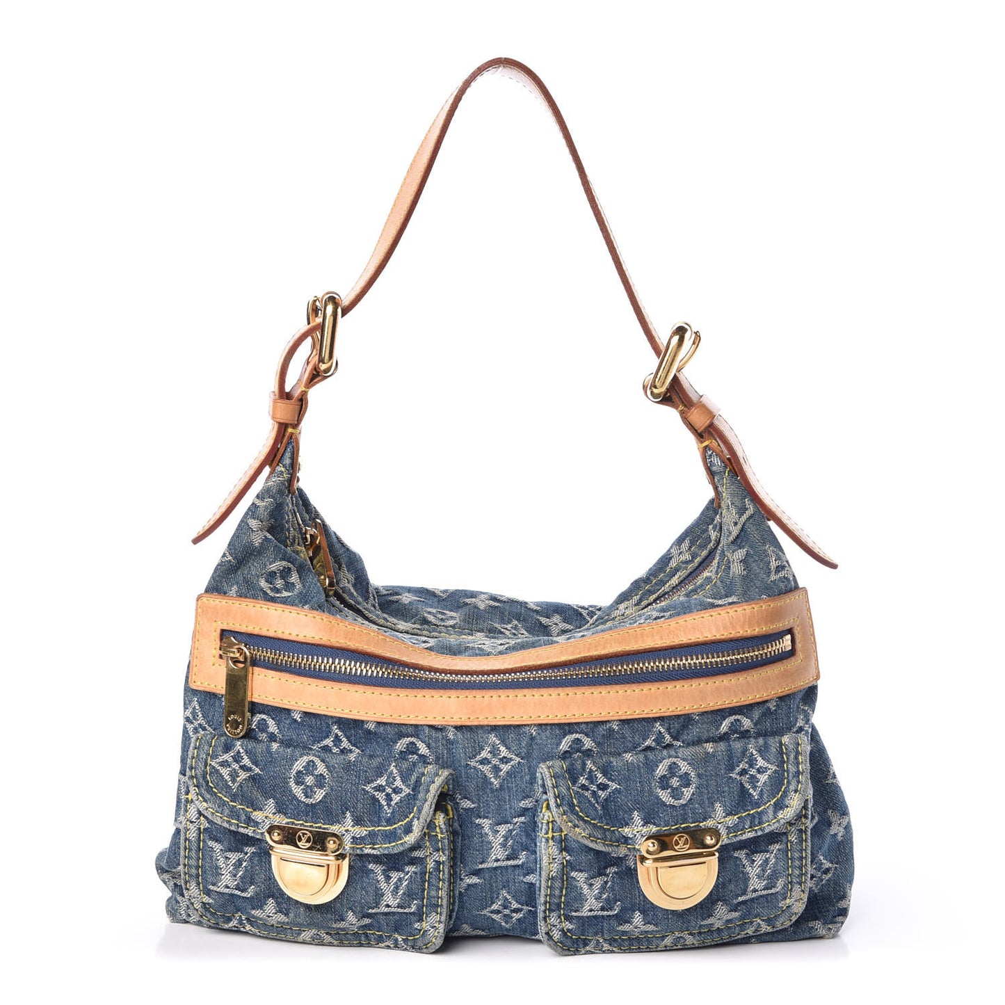 Monogram Denim Baggy PM Blue