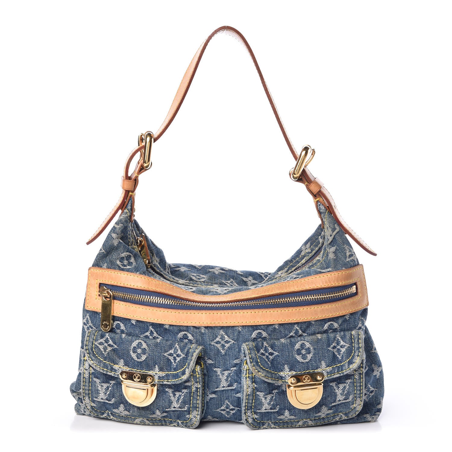 Louis Vuitton Monogram Denim Baggy PM Blue 1 of 17