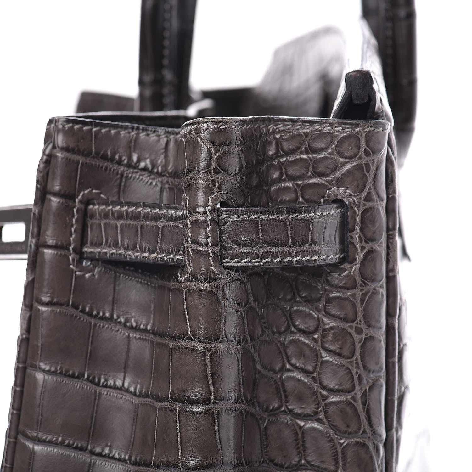 Hermes Matte Niloticus Crocodile Birkin 30 Gris Elephant 21 of 45