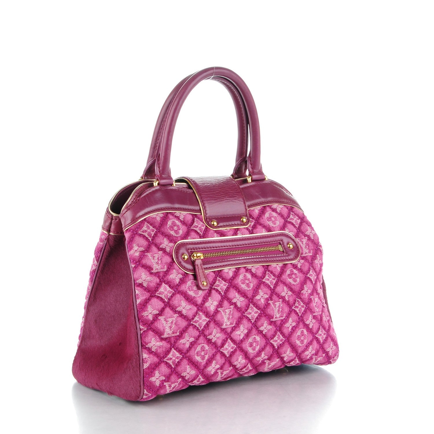Louis Vuitton Monogram Denim Quilted Linda Fuchsia 3 of 7