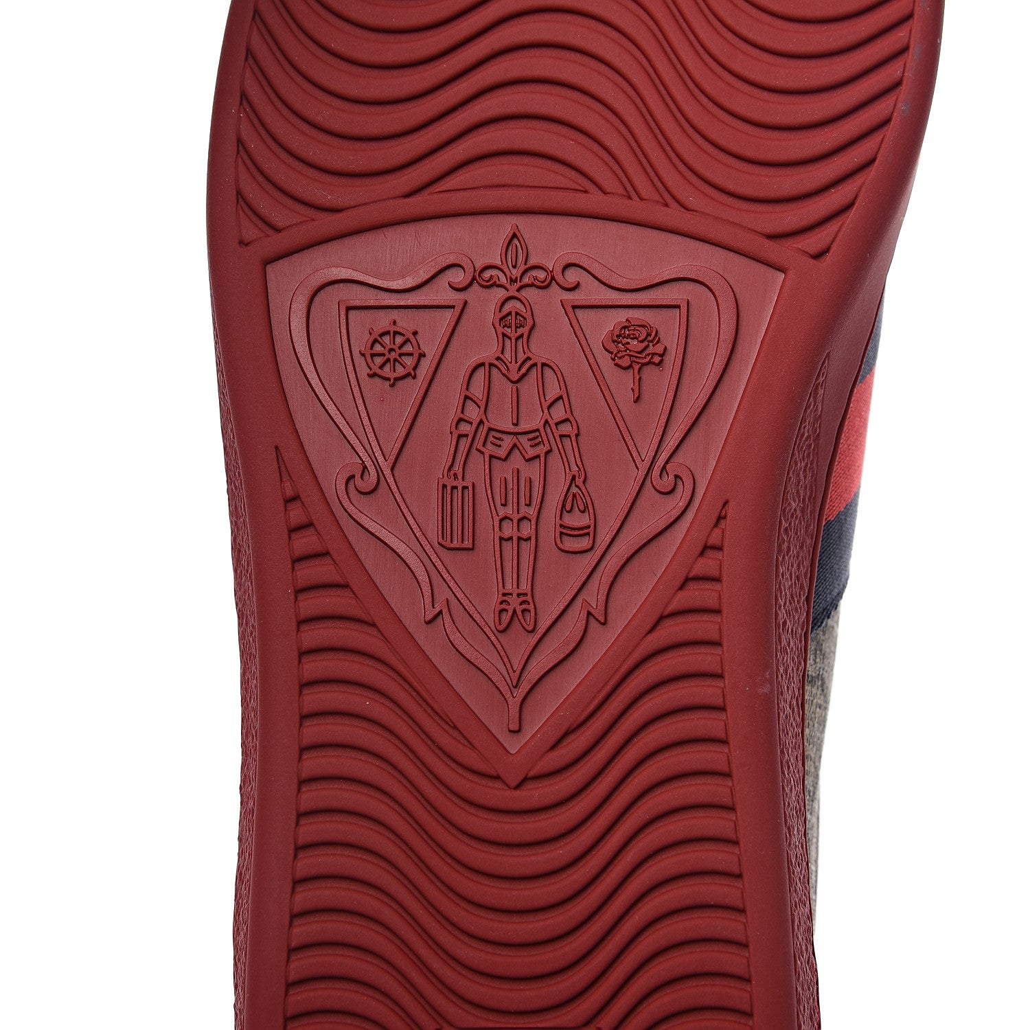 Gucci GG Supreme Monogram Ayers Mens New Ace Low-Top Sneaker 11 Beige Red 6 of 8