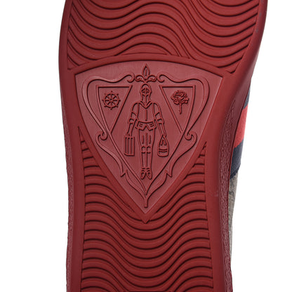 Gucci GG Supreme Monogram Ayers Mens New Ace Low-Top Sneaker 11 Beige Red 6 of 8