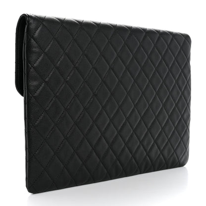 Chanel Caviar Quilted Large Golden Class Pouch Black 3 of 8