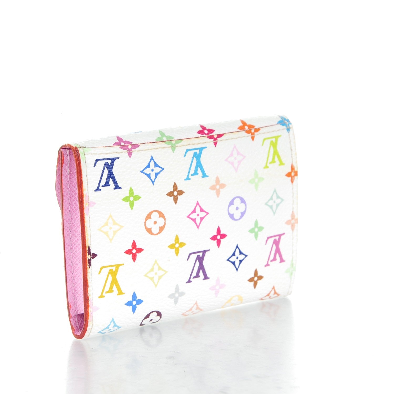 Louis Vuitton Monogram Multicolor Business Card Holder White Litchi 3 of 7
