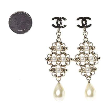 Chanel Pearl Monte-Carlo Nights Drop Earrings Gold 2 of 4