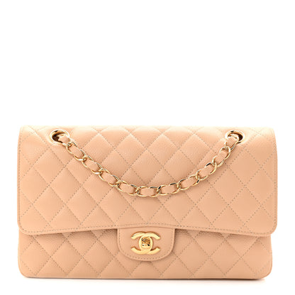 Chanel Caviar Quilted Medium Double Flap Beige 1 of 11