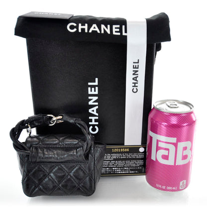 Chanel Quilted Leather 2.55 Ankle Wrist Bag Black 2 of 6