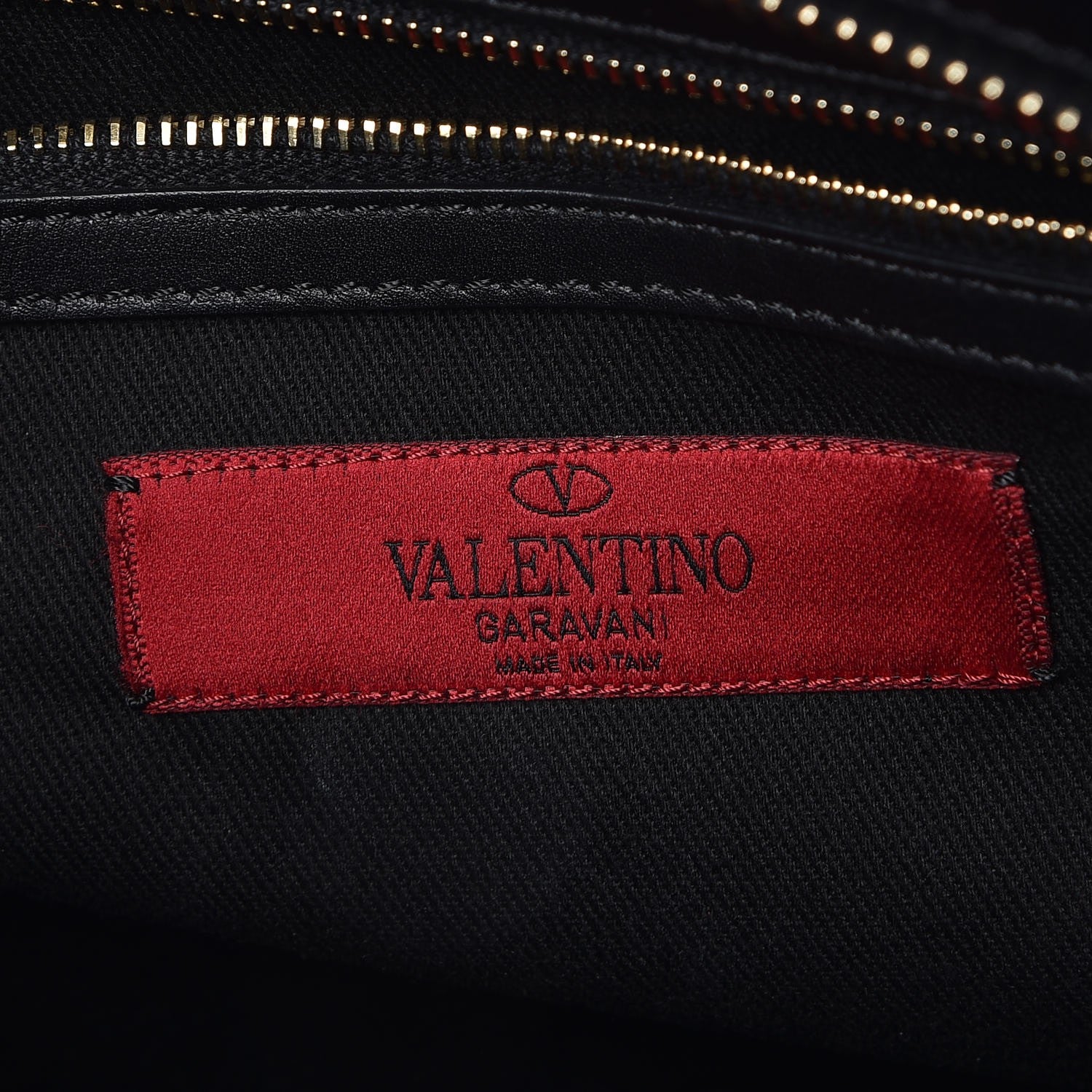 Valentino Garavani Vitello Rockstud Double Handle Tote Black 6 of 7