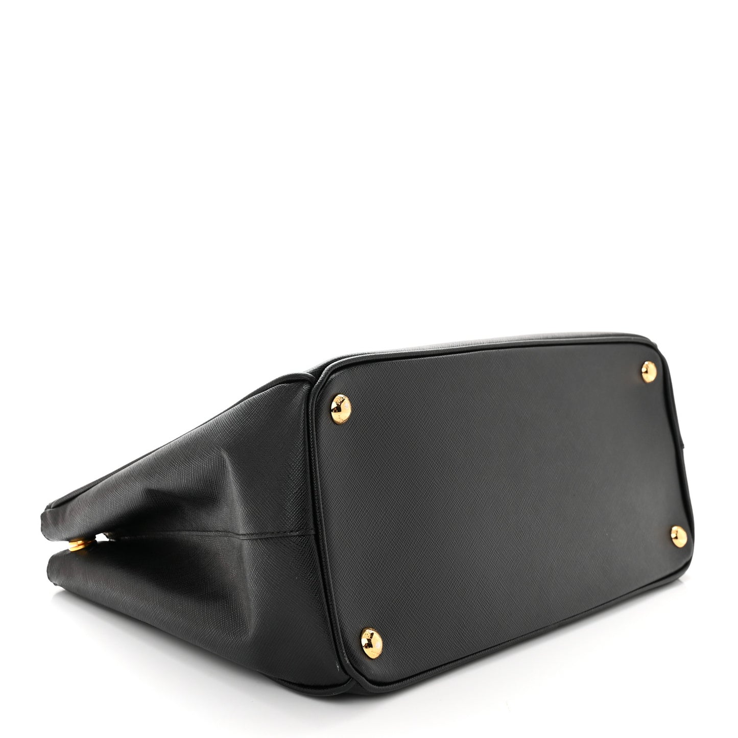Saffiano Medium Galleria Double Zip Tote Black