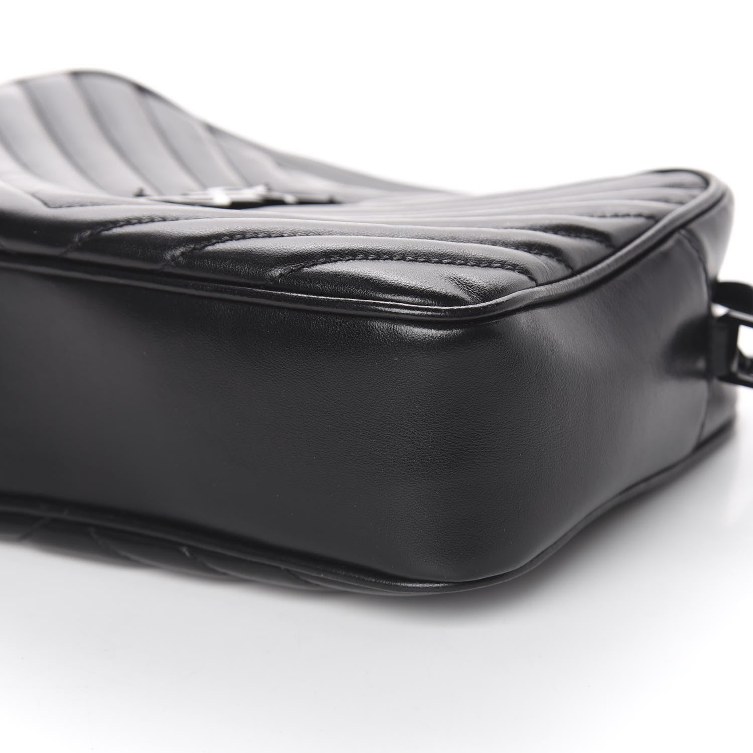 Saint Laurent Calfskin Matelasse Monogram Lou Camera Bag Black 8 of 9