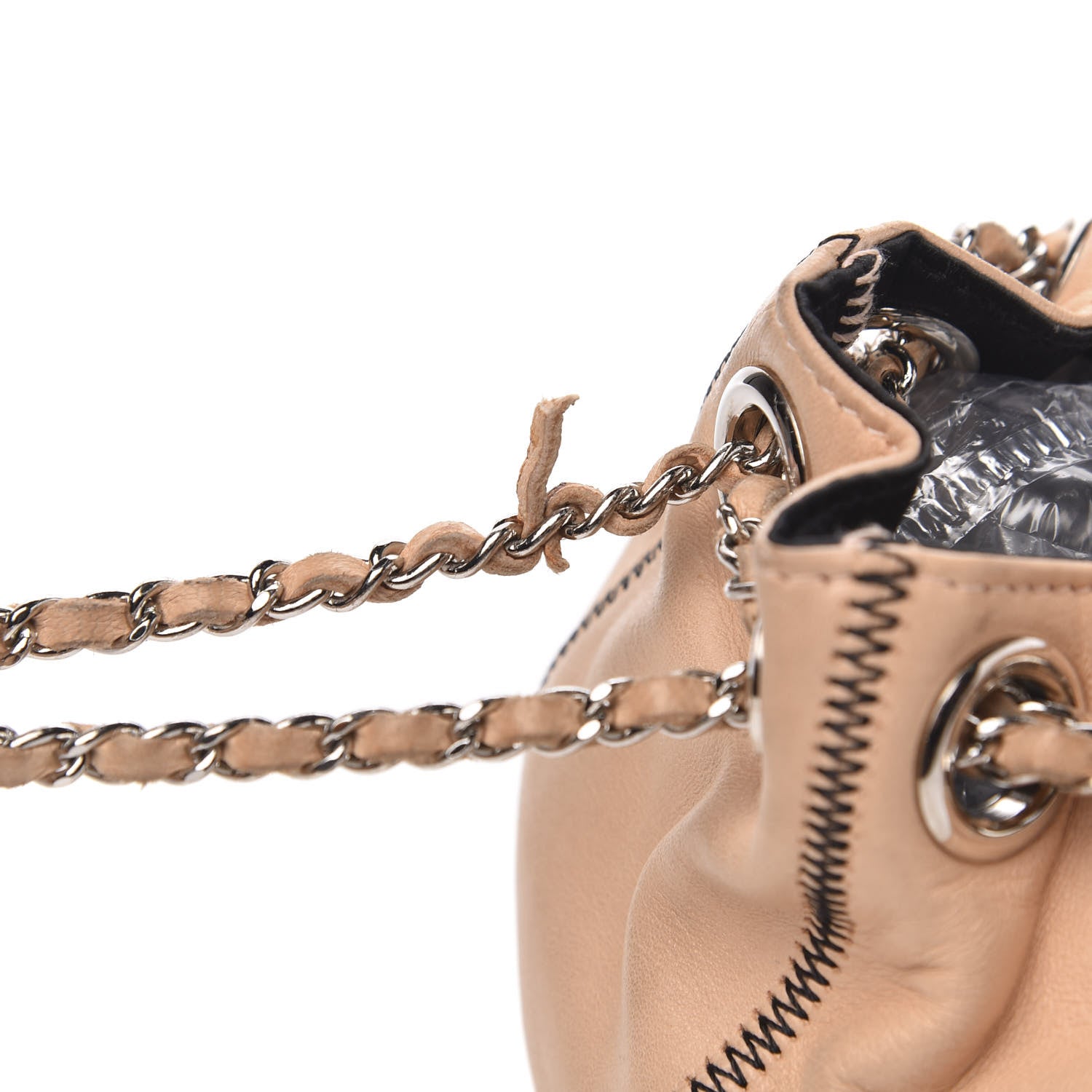 Chanel Lambskin Satin Mini Drawstring Tassel Shoulder Bag Rose Clair 8 of 10