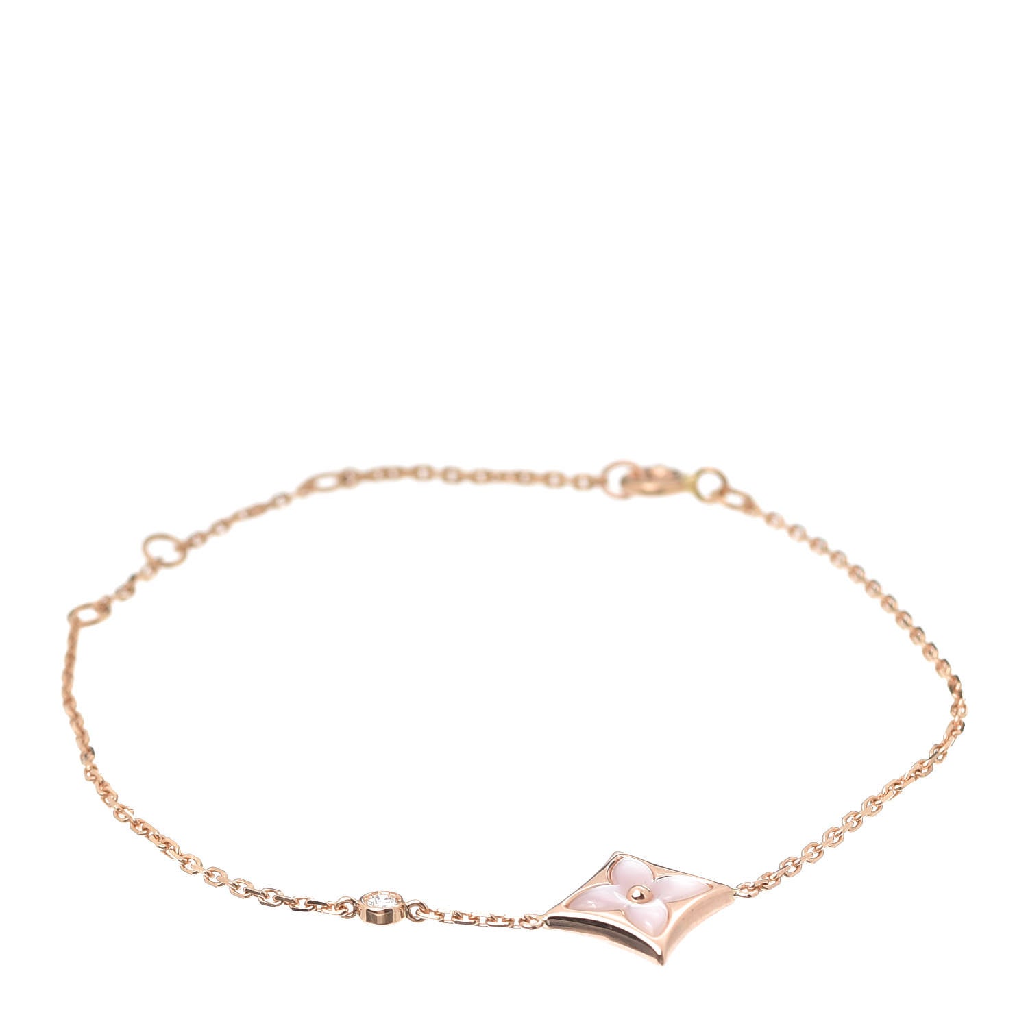 Louis Vuitton 18K Pink Gold Diamond Mother of Pearl Color Blossom BB Star Bracelet 1 of 5
