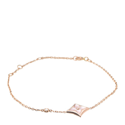 Louis Vuitton 18K Pink Gold Diamond Mother of Pearl Color Blossom BB Star Bracelet 1 of 5