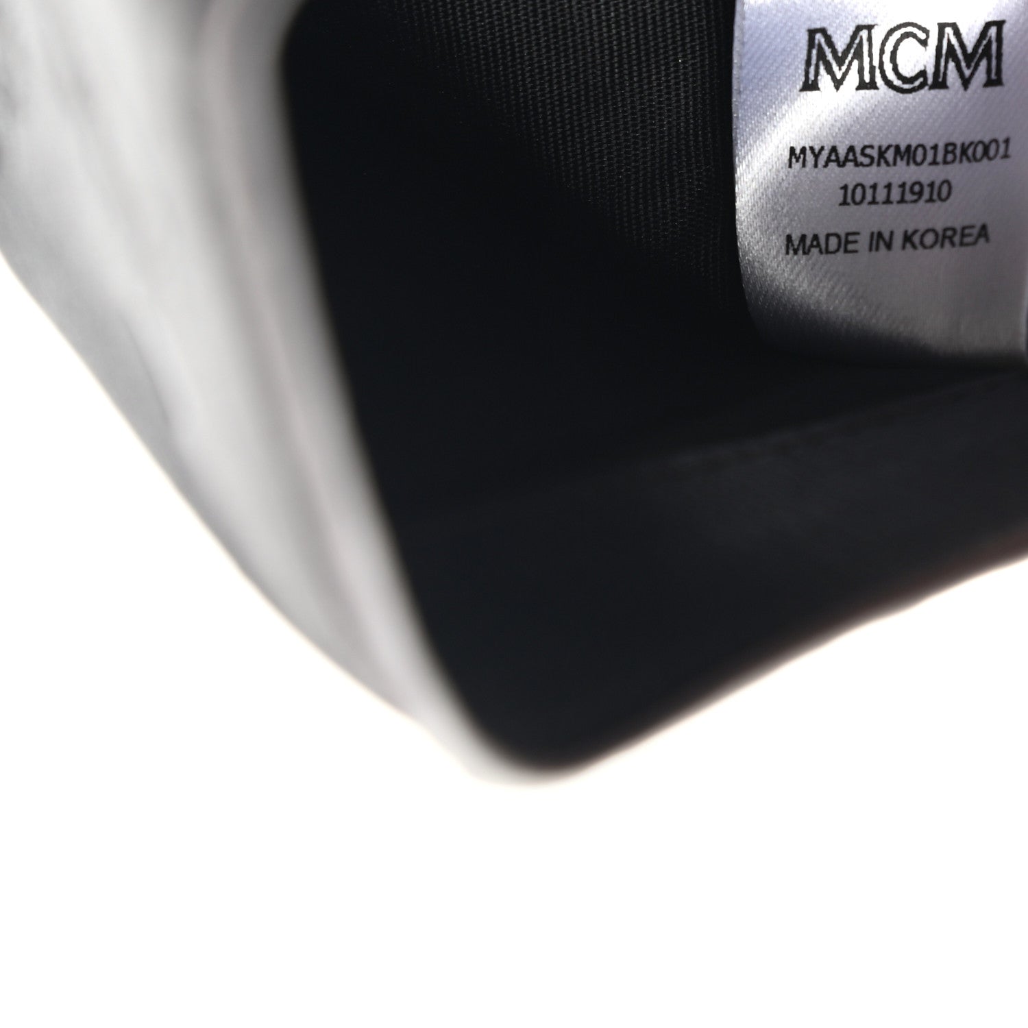 MCM Calfskin Ottomar Monogram Tri-Fold Wallet Black 8 of 9