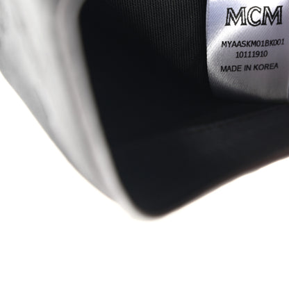 MCM Calfskin Ottomar Monogram Tri-Fold Wallet Black 8 of 9