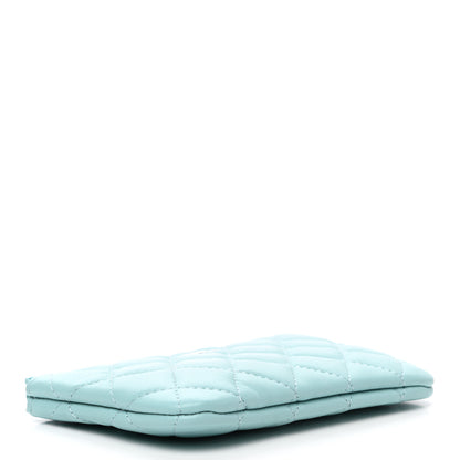 Chanel Lambskin Quilted Small Cosmetic Case Light Blue 4 of 7