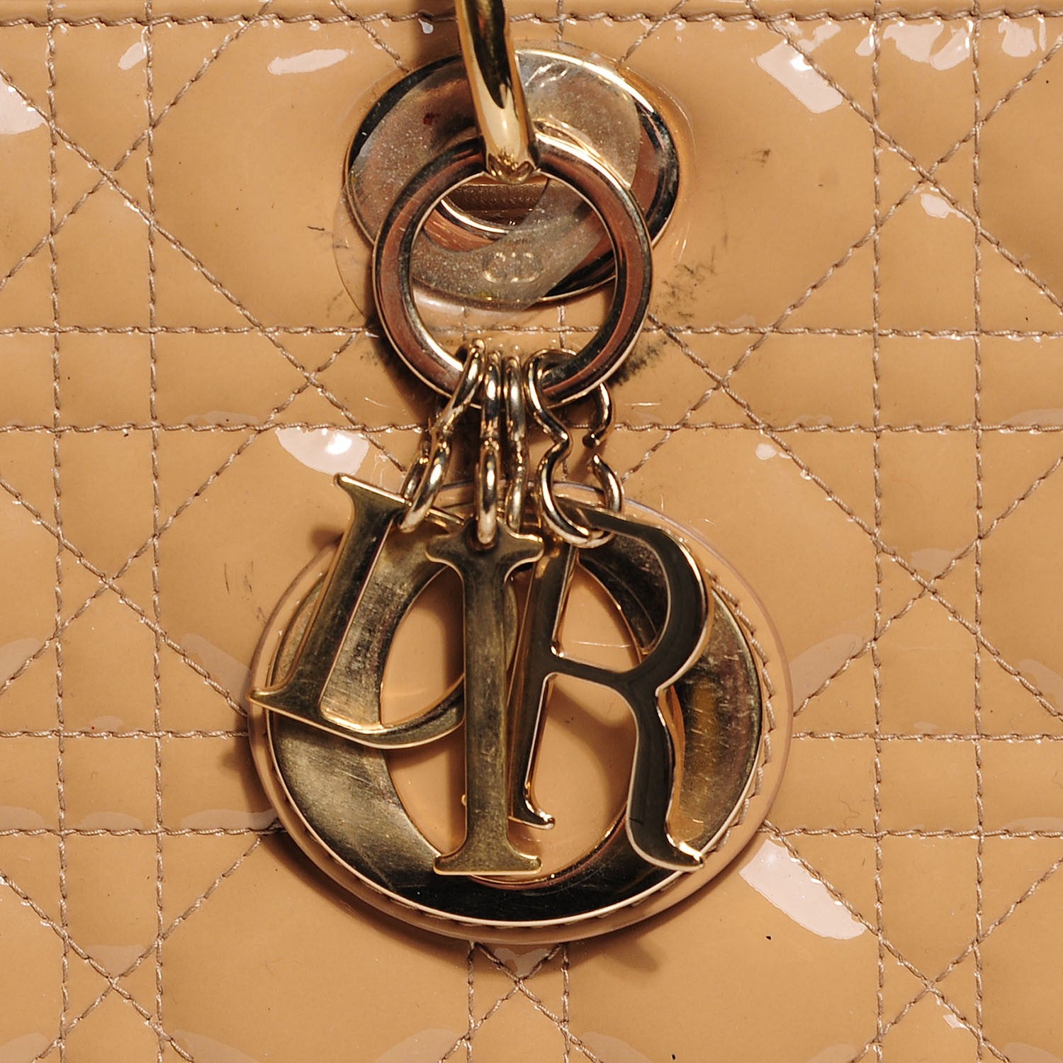 Christian Dior Patent Cannage Large Lady Dior Beige 8 of 8