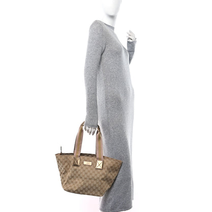 Gucci GG Monogram Medium Web Handle Bucket Tote Pink Gold 2 of 14