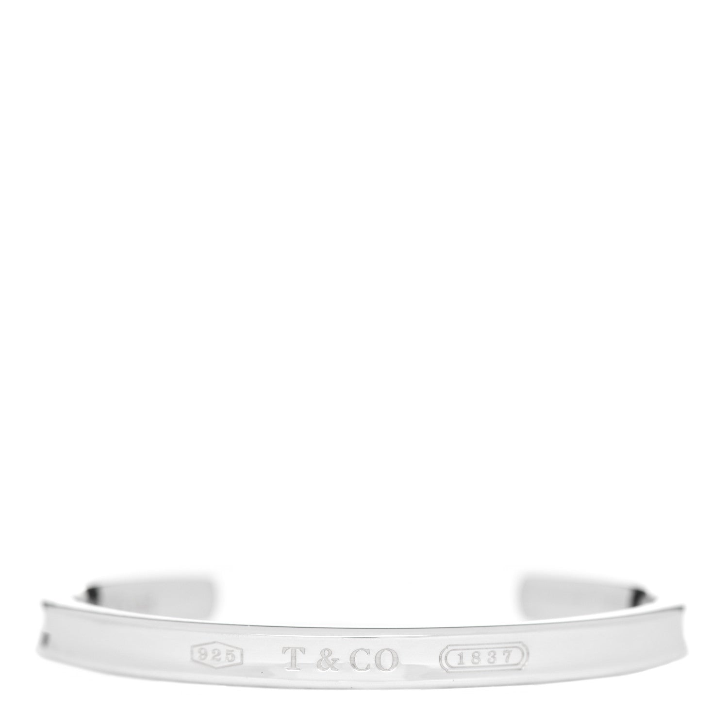 Tiffany Sterling Silver Narrow 1837 Cuff Bracelet 1 of 4