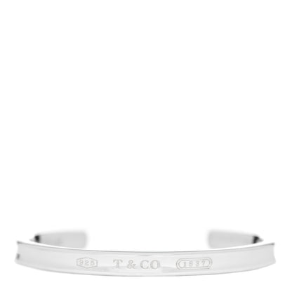 Tiffany Sterling Silver Narrow 1837 Cuff Bracelet 1 of 4