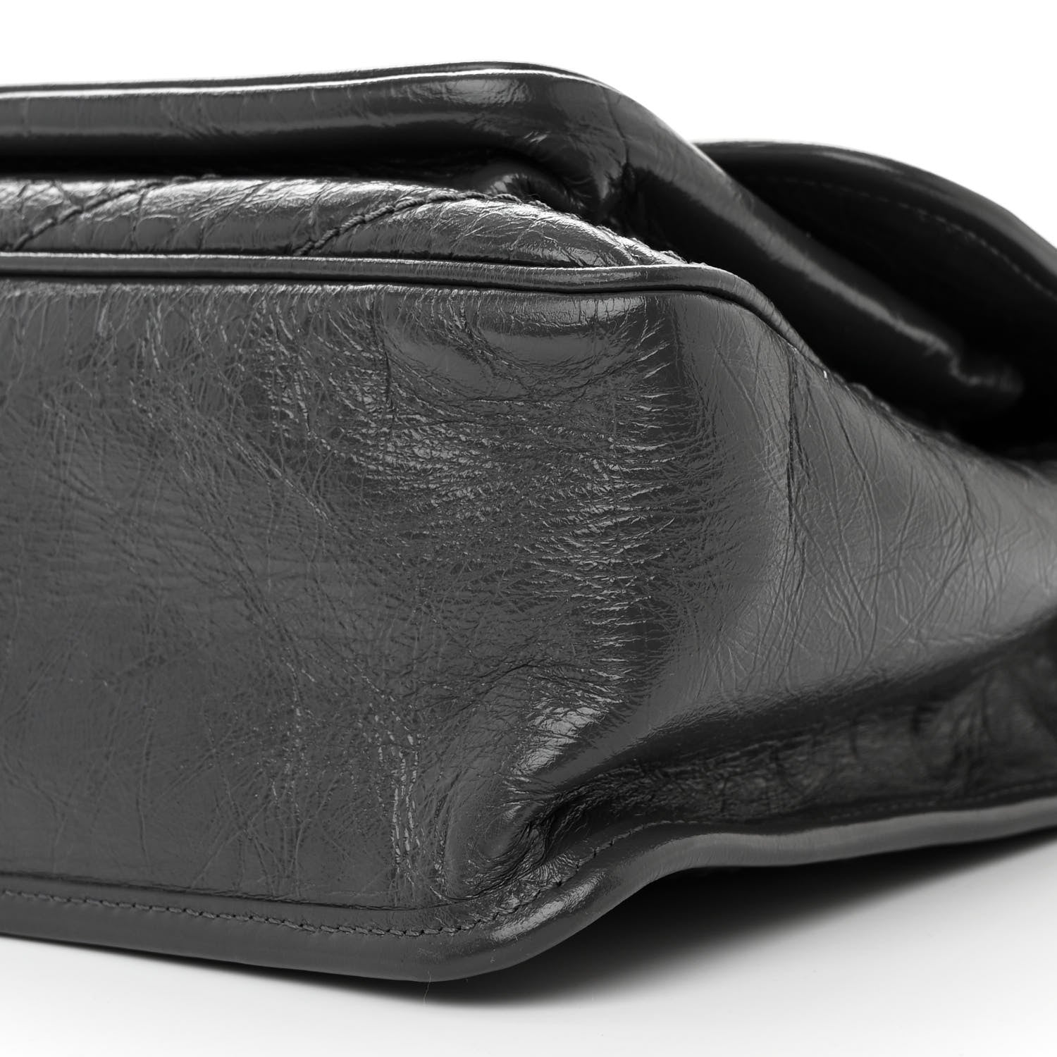 Saint Laurent Crinkled Calfskin Matelasse Monogram Medium Niki Chain Satchel Storm 10 of 10