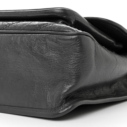 Saint Laurent Crinkled Calfskin Matelasse Monogram Medium Niki Chain Satchel Storm 10 of 10