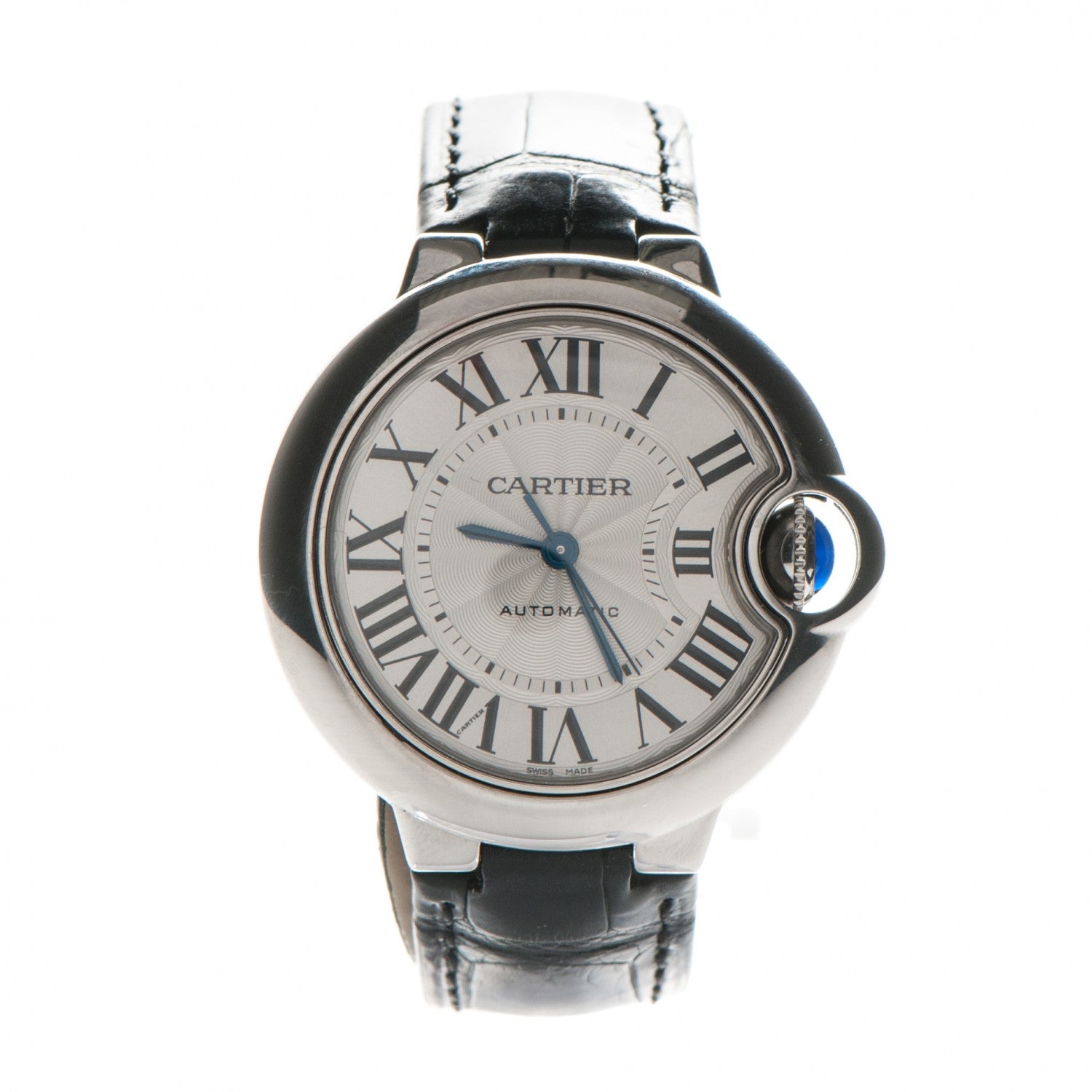 Cartier Stainless Steel Alligator 33mm Ballon Bleu De Cartier Automatic Watch 10 of 15