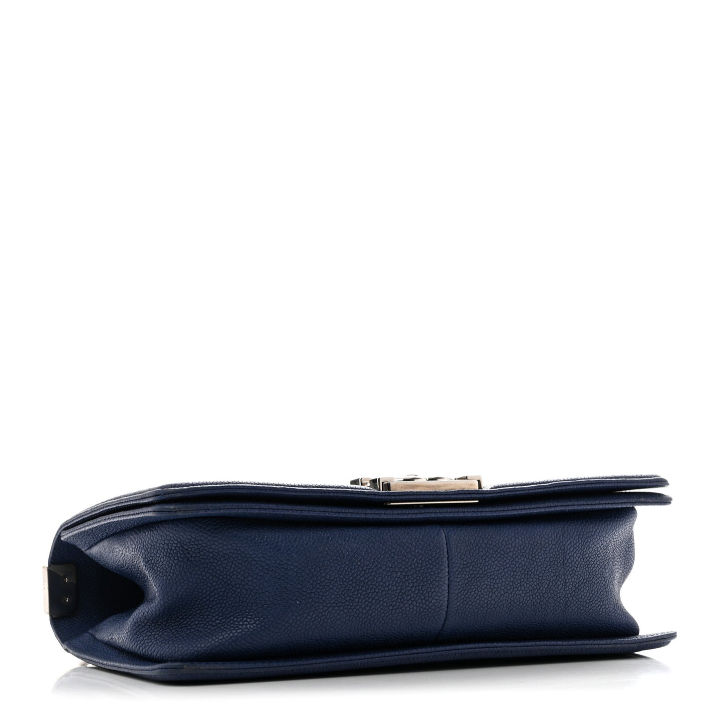 Caviar Quilted Medium Boy Flap Dark Blue