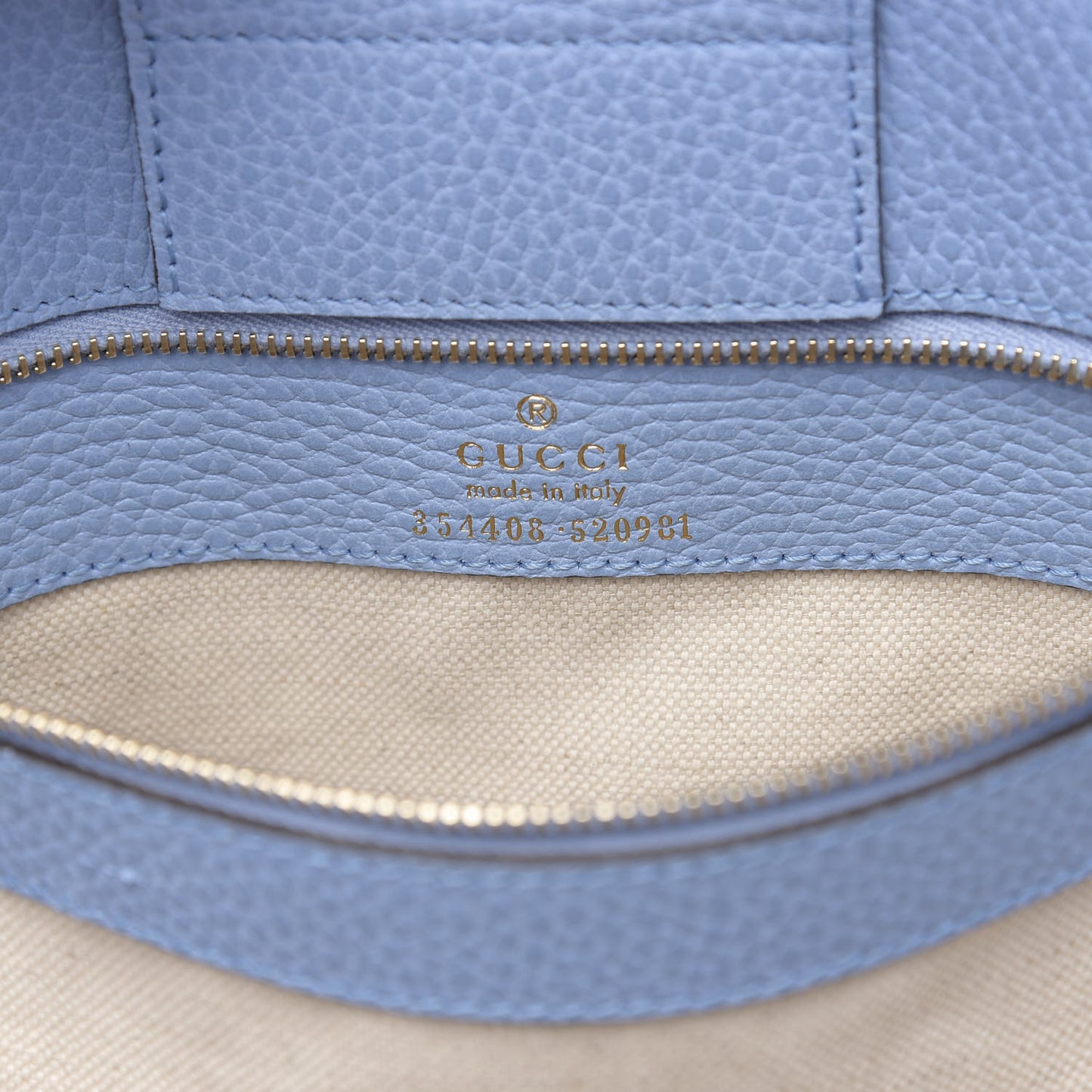 Dollar Calfskin Small Swing Tote Camelia Mineral Blue