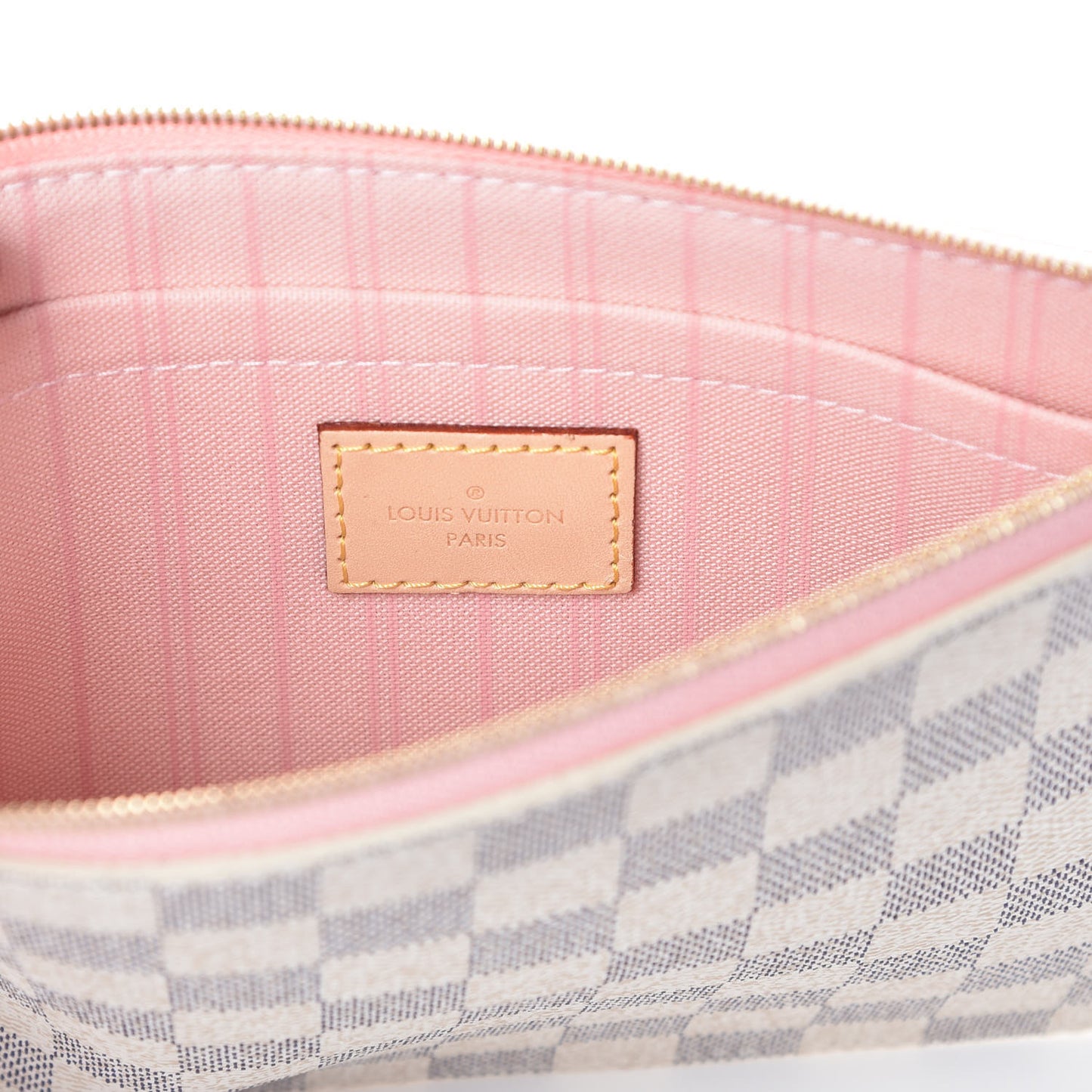 Damier Azur Neverfull MM GM Pochette Rose Ballerine