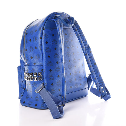 MCM Visetos Medium Side Stud Stark Backpack Blue 3 of 8