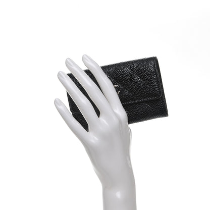 Chanel Caviar Quilted Flap Card Holder Black 2 of 9