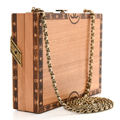 Chanel Wood Havana By Night Cigar Box Minaudiere Brown 3 of 12
