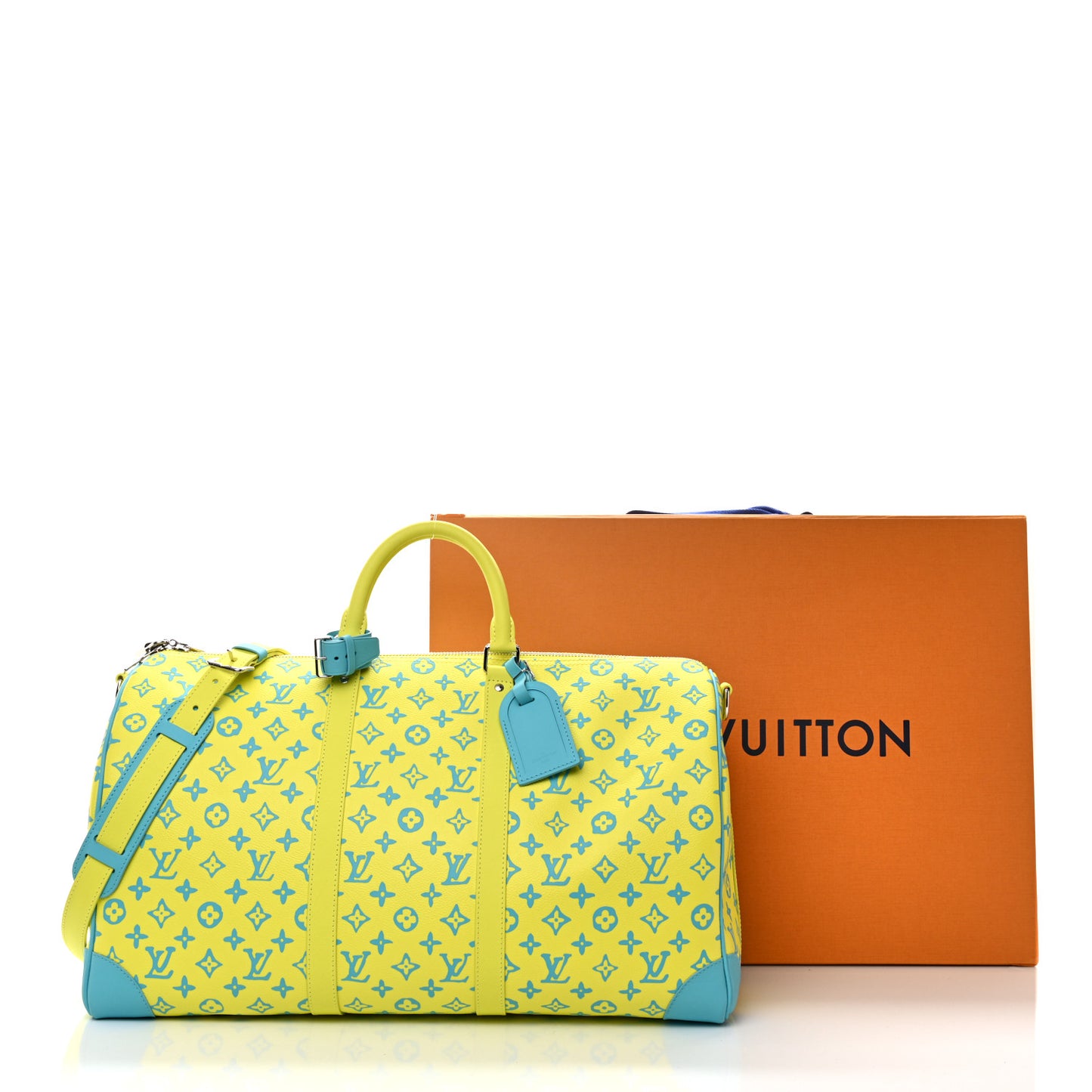 Monogram Playground Keepall Bandouliere 50 Lime