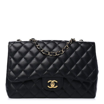 Chanel Caviar Quilted Jumbo Single Flap Black 1 of 6