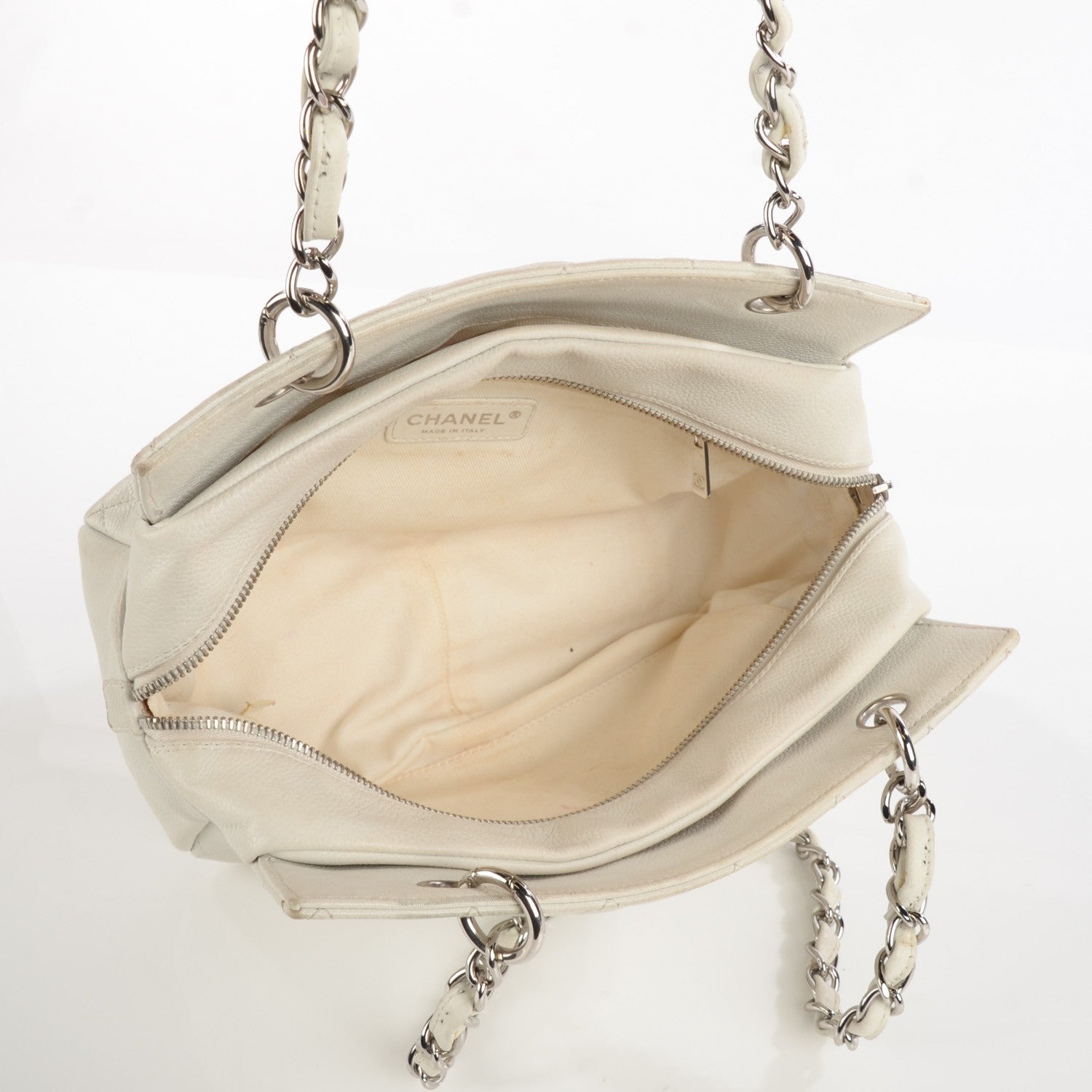 Chanel Caviar Quilted Petit Timeless Tote PTT White 9 of 11