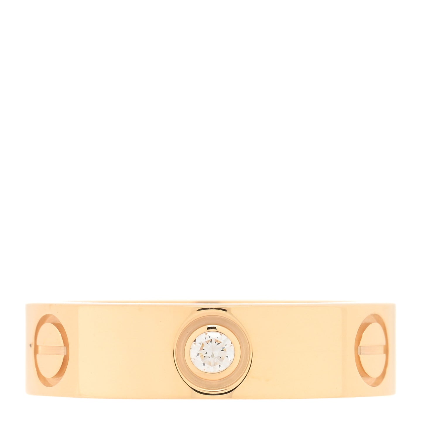 18K Yellow Gold 3 Diamond 5.5mm LOVE Ring 56 7.5