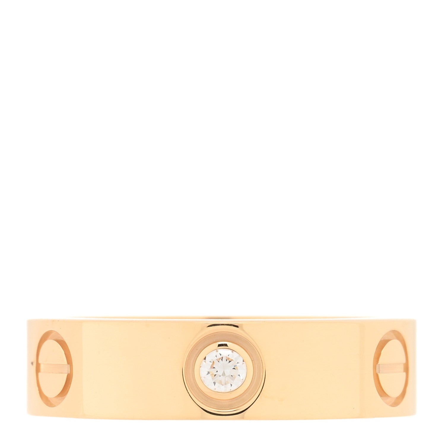 Cartier 18K Yellow Gold 3 Diamond 5.5mm LOVE Ring 56 7.5 1 of 5
