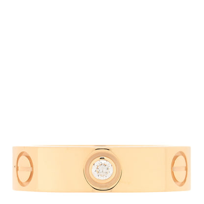 Cartier 18K Yellow Gold 3 Diamond 5.5mm LOVE Ring 56 7.5 1 of 5