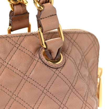 Marc Jacobs Calfskin Quilted Rio Satchel Tote Bag Brown 12 of 16