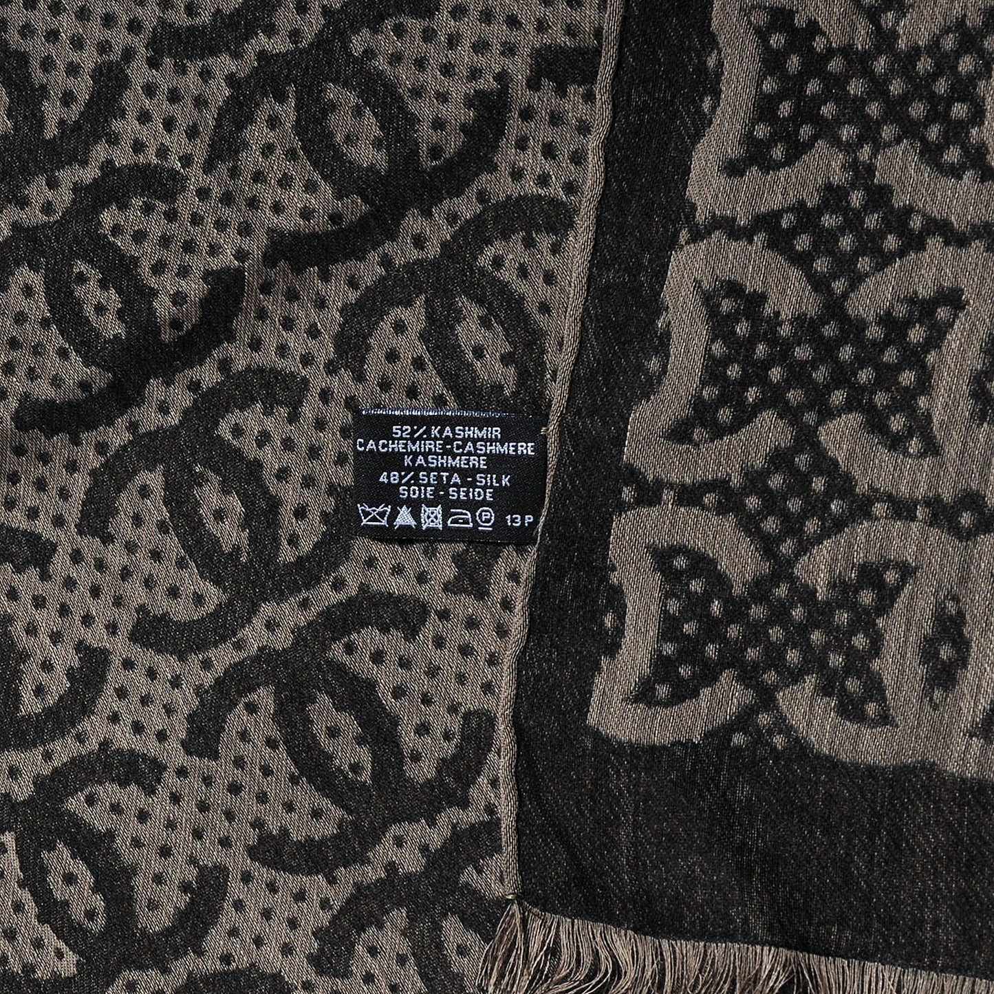 Cashmere Silk CC Logo Scarf