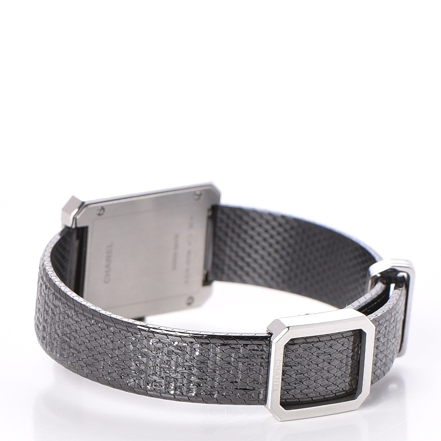 Chanel Stainless Steel Calfskin 21mm Boy-Friend Tweed Quartz Watch Black 3 of 7