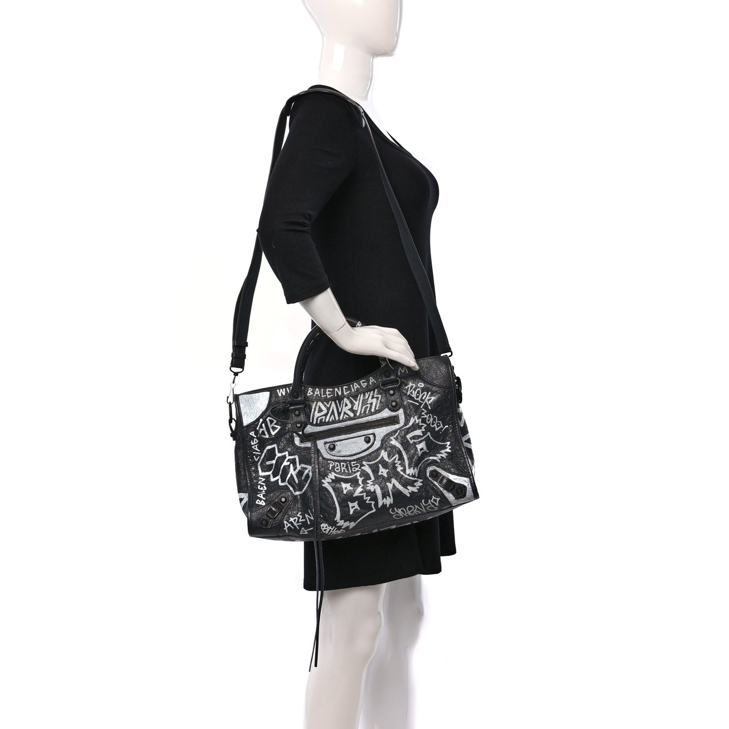 Agneau Arena Graffiti All Over Classic Hardware City Gris Fossile White